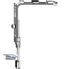 MACO MM Eckumlenkung f�r Schr�gfenster kurz 1 iS, senkr., verl�ngerbar (209655)