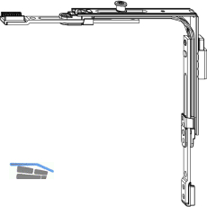 MACO MM Eckumlenkung SFG 2-flg RC2 mit Sperrschieber 1iS silber (208415)