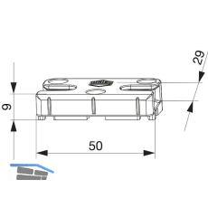 MACO Schlie�teil iS PVC 12/20-13, REHAU/OSMOPANE/VIVA PLAST, silber (96570)
