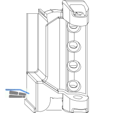 MACO Scherenlager DT130 4/18-9 mm 130 kg silber rechts (202541)