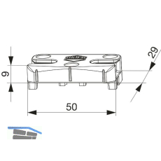 MACO Schlie�teil iS PVC 12/20-13, ALUPLAST/DIMEX/SCH�CO, silber (96674)