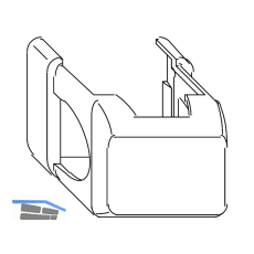 MACO Abdeckung kurz Ecklager AS/DTuni/PVC, perlhellgrau/silber RAL 9022 (43566)