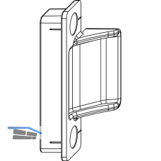 MACO Anpressverschluss verdeckt fix PVC, Fl�gelteil, 13V, universal, silber