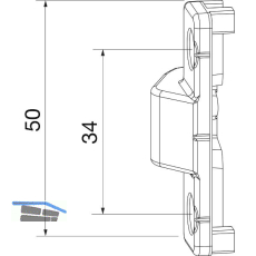 MACO Anpressverschluss verdeckt PVC Rahmenteil K�MMERLING Euro Futur silber