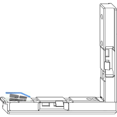 MACO Winkelbandunterlage f�r Falzecklagerband AS/DTuni, schwarz (44234)