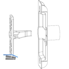 MACO Anpressverschluss einbohrbar Fl�gel- und Rahmenteil, 4 mm Falzluft (10928)