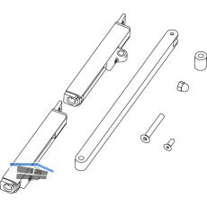 HAUTAU FL190 Pfosten-/Riegel�bertragung 121-200 mm, Alu schwarz RAL 9005