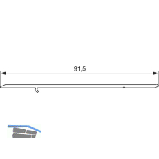 GU Thermostep 204 Trittschwelle P1950, L=3300 mm, Alu silber eloxiert