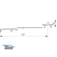 GU Thermostep 204 Trittschwellen-Set 5/177 L=3500 mm IV78 silber