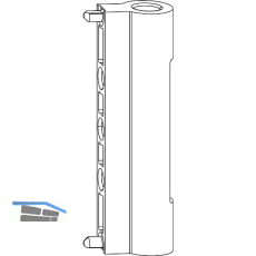 ROTO NX Dreh-/KIppfl�gel�berschlagband P PVC 12/20-9/13 Bohrzapfen 3 mm silber