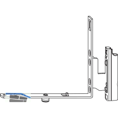 ROTO NX Falzeckband T f�r Rundbogen/Schr�gfenster Holz 12/20-13 silber links