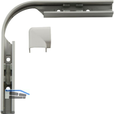 HAUTAU FL190 Eckumlenkung biegbar, 60-135�, Stahl verzinkt/Abdeckkappe wei�