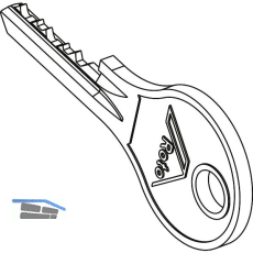 ROTO Zylinderschl�ssel-Set mit Ring zu Drehsperre Zylinder aufschraubbar