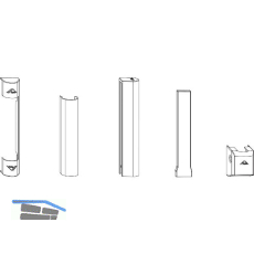 ROTO NX Abdeckkappen-Set Bandseite P PVC R06.2 tiefschwarz