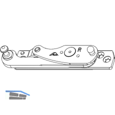 ROTO NT/NX Ecklager Designo 3-fl�gelig Holz Falztiefe 24/30 mm 13V silber links