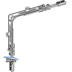 ROTO E-Tec Control NT/NX Eckumlenkung MVS 1P / 1V Zapfen silber