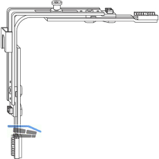 ROTO E-Tec Control NT/NX Eckumlenkung MVS Stulpfl�gel 1S-P Zapfen oben silber