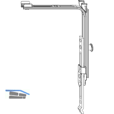 MACO MM Eckumlenkung senkrecht 1 iS, verl�ngerbar Tricoat-Evo (232862)