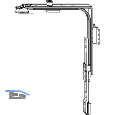 MACO MM Eckumlenkung SFG variabel 1250 mm 1iS mit Spreizhebel Tricoat-Evo