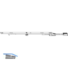 MACO MM Stulpverl�ngerung verl�ngerbar ohne Zapfen L=235 mm Tricoat-Evo (232892)