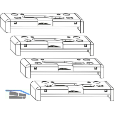 ROTO Patio Alversa Spaltl�ftungsschlie�st�ck-Set PVC PLUS Plan/PLUS Tec rechts