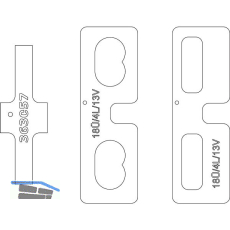 MACO Fr�seinlage f�r Eck-/Scherenlager DT Falzluft 4 mm �berschlag 18 mm 13V