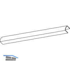 GEZE OL90N/OL95 Abdeckprofil gerade, L=6000 mm, Alu wei� RAL 9016