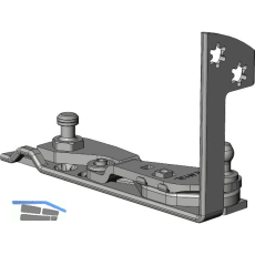 WINKHAUS Ecklager EL.H.IF-N.24-13.LS Eurofalz 24 mm 13V silber links
