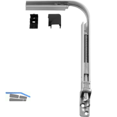 HAUTAU FL190 Eckwinkel-Spindelgetriebe 201 E biegbar Abdeckkappe schwarz, rechts