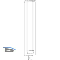 MACO Abdeckung lang Ecklager DT160 graphitschwarz RAL 9011 (371730)
