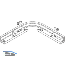 GEZE OL 320 Eckumlenkung biegbar, Stahl verzinkt
