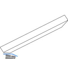 GEZE OL320 Abdeckprofil Gehrung zu RWA100NT, L=2000 mm, Alu wei� RAL 9016