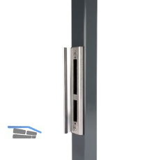 Schlie�blech mit Anschlag f�r Rohrrahmenschloss H-Metall, 270x56x10, Alu silber