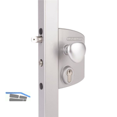 Elektrisches Gittertorschloss LEKQ4040U4L,f�r VK-Rohr,Stromlos ge�ffnet,silber