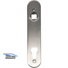 Langschild 3020-HYB-A2 f�r Rohrrahmenschl�sser, 185 x 35 x 6 mm, Edelstahl