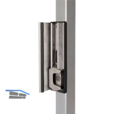 Schlie�blech m. Sicherheitsanschlag SHKLQF2 f�r Vierkantrohr,verstellbar,RAL9005