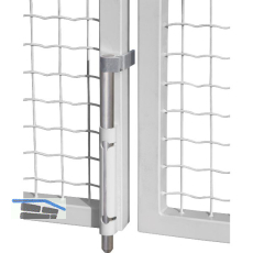 Stangenriegel VSF mit Achse/Flansch, L�nge 490 mm, Aluminium RAL 7016