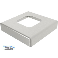 ECONOMY Abdeckkappe f�r Bodenanker / Halter f�r Glas, 108 x 108 mm,Edelstahl V4A