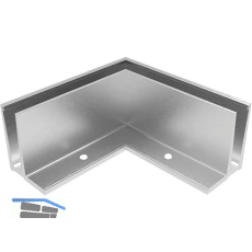 ECONOMY Au�enecke f�r Bodenprofil F-Form 0006, aufgesetzte Montage, silber