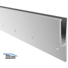 ECONOMY Bodenprofil h-Form 0011 zur vorgesetzten Montage, 5000mm,silber eloxiert