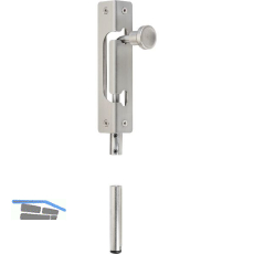 AMF Stangenriegel zwangsgef�hrt mit Bet�tigungsknopf, Riegel � 16 mm, Edelstahl