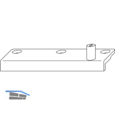 MACO RUSTICO Schlie�zapfenplatte R2 einzeln Abstand 17 mm schwarz links