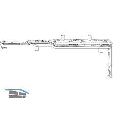 ROTO NX Falzaxerarm C Holz Falztiefe 30 mm 13V silber links