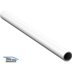 GEZE OL90N/OL95 Kurbelstangenrohr, DM 15 mm, auf Ma�, Alu wei� RAL 9016