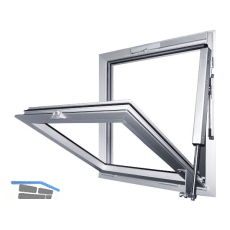 GEZE RWA 100 NT mit E250NT, Hub 200 mm, Aluminium silber eloxiert