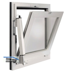 GEZE RWA 100 NT mit E250NT, Hub 200 mm, Aluminium wei� RAL 9016