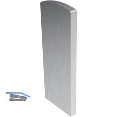 ECONOMY Endkappe f�r Bodenprofile 0004, Aluminium silber eloxiert