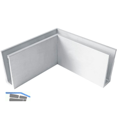 ECONOMY Innenecke f�r Bodenprofile 0004, Aluminium silber eloxiert