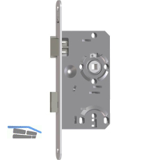 SAG Einstemmschloss 1 207000 BB,DM 55,Stulp 235x20x3mm, links, silber lackiert