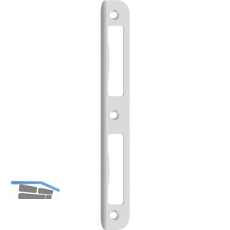 Winkelschlie�blech R 10 rund Blindlappen 8 mm 1 WB 2492, Stahl vernickelt matt